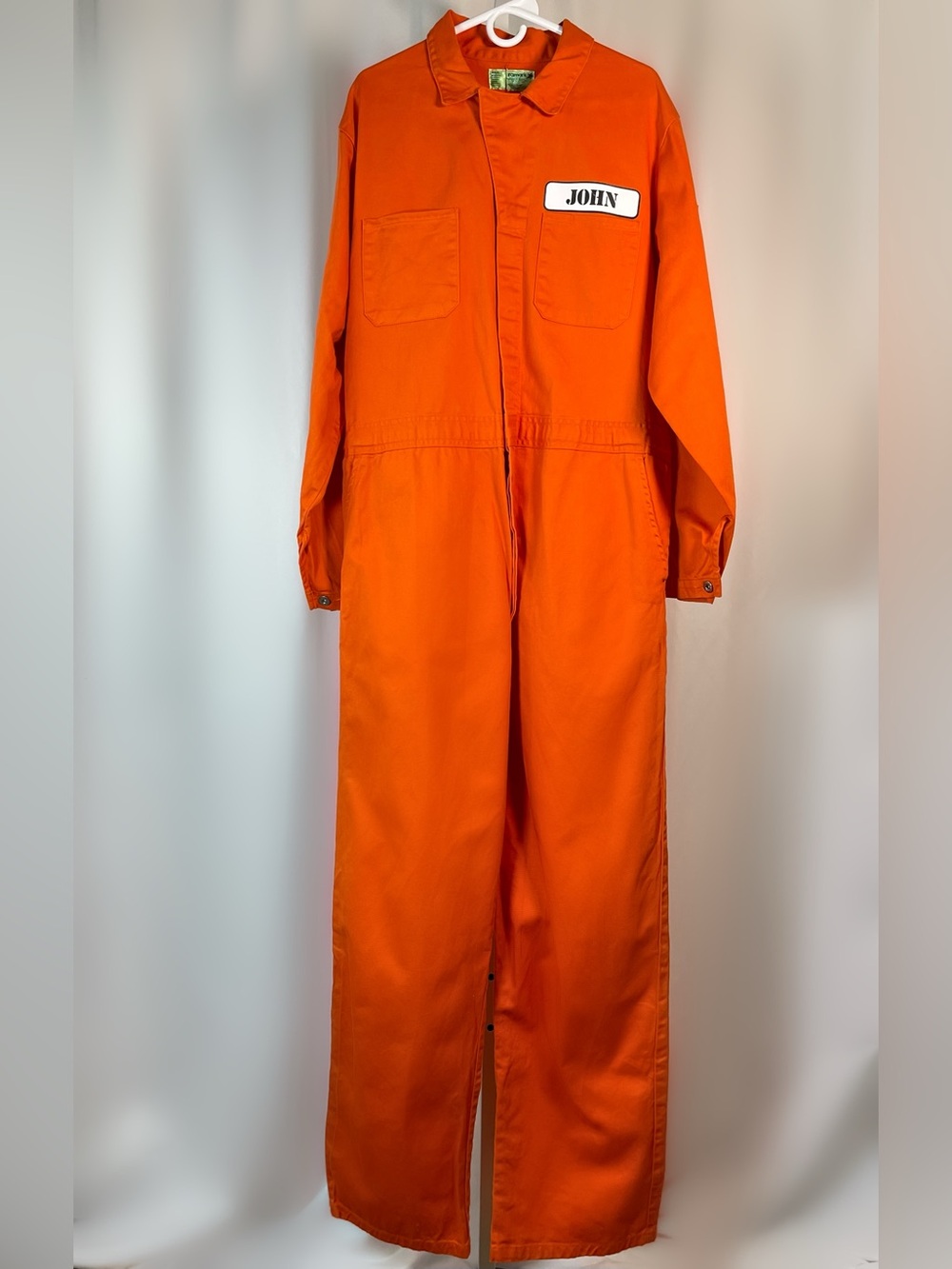 Vintage Aramark 44R Coveralls Orange Jumpsuit Workwear Mechanic Oil Gas Uniform